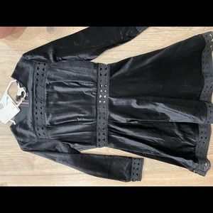 NWT Ted Baker velvet dress in black with cut out details